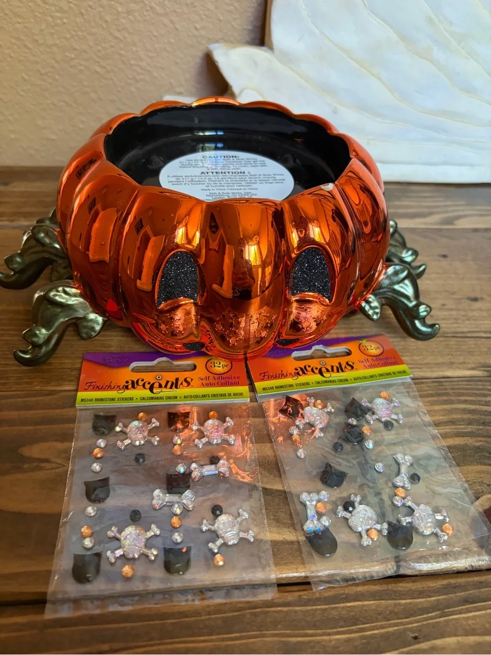 Bath & Body Works 2022 Pumpkin Spider Candle Holder